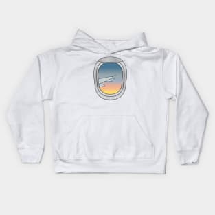 Sunrise / Sunset View from Plane Window Kids Hoodie